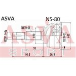 NS-80, ШРУС наружный 21x49x25