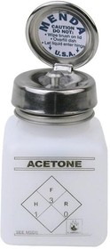 Фото 1/2 35395, Liquid Dispensers & Bottles PURE-TOUCH, NATURAL SQUARE, HDPE, 4 OZ,IMPRINTED 'ACETONE'