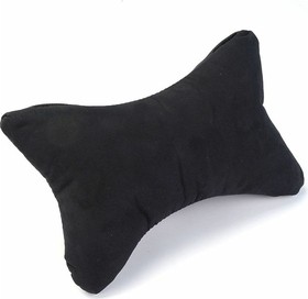 Фото 1/2 Автомобильная подушка на подголовник цвет черный Велюр DC-000-0938956