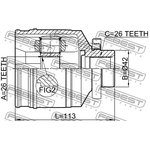 1211-SFMTRH, 1211-SFMTRH_ШРУС внутренний к-кт!\ Hyundai Santa Fe 2.0CRDi 01