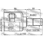 1211-TUC20AT, Шрус внутренний левый 23x41x27