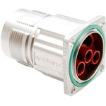 MB2LLN0800, Circular Metric Connectors REC.,STR,8POS(4+4) FLANGE,EXT,CHECKMATE