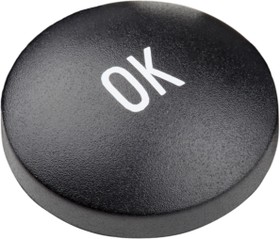 Cap, round, Ø 14.3 mm, (H) 4 mm, black, for short-stroke pushbutton Multimec 5G, 1ZCS0911806