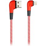 Дата-кабель Smartbuy 8pin SOCKS L-TYPE красный, 2 А, 1 м (iK-512NSL red)/100