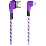 Дата-кабель Smartbuy 8pin SOCKS L-TYPE, фиолетовый, 2 А, 1 м (iK-512NSL violet)/100