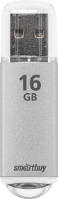 Фото 1/10 USB 2.0 накопитель Smartbuy 016GB V-Cut Silver (SB16GBVC-S)