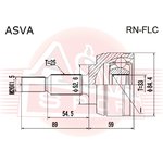 RN-FLC, ШРУС наружный 33x52.6x25