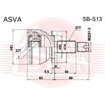 SB-S13, ШРУС наружный 32x52x27