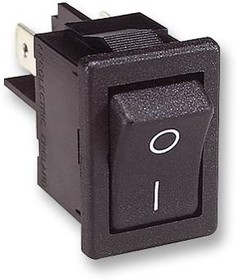 H8550VBACA, Rocker Switch, 10 A, DPST, 250V, ON-OFF, IP40, Black