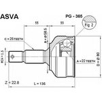 PG-365, ШРУС наружный 22x58.5x25