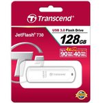 TS128GJF730, Флеш накопитель 128GB Transcend JetFlash 730 USB 3.1, Белый