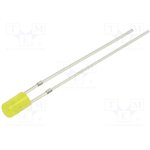 OSY5JA3HE4B, LED; 3mm; yellow; 68?100mcd; 140°; Front: flat; 1.8?2.6V; -30?85°C