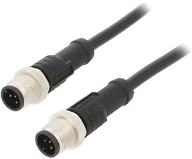 Фото 1/3 M12A05ML-12AML-SD001, Sensor Cables / Actuator Cables M Series, M12, A Code, Metal, 4A, 05 pins, Male Connector, Male Contact, Straight-to-S