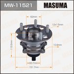 MW-11521, Ступица Toyota Alphard 03-, Estima / Previa 00- задняя (c ABS) Masuma