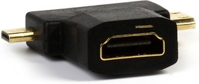 Фото 1/2 Адаптер Smartbuy HDMI F-miniHDMI M-microHDMI M (A119)/50