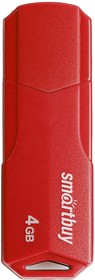 Фото 1/5 USB 2.0 накопитель SmartBuy 4GB CLUE Red (SB4GBCLU-R)