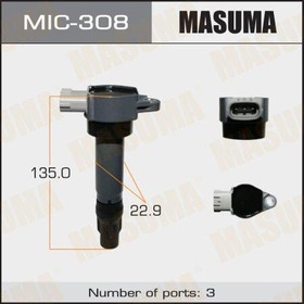 MIC-308, Катушка зажигания Mitsubishi ASX 10-, Lancer (CY) 07-, Colt 10- (4A91, 4A92) MASUMA
