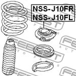 Верхняя опора переднего амортизатора L NISSAN Qashqai 06- /X-Trail (T31) 07-  FEBEST NSS-J10FL