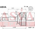 TY09, К-кт ШРУСа наружный TOYOTA CORONA CARINA CALDINA COROLLA SPRINTER (AE-80-110)