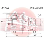 TYILASV50 ШРУС ВНУТРЕННИЙ ЛЕВЫЙ 32x50x24