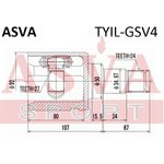 TYIL-GSV4, ШРУС внутренний левый 27x50x24 (oem-исполнение)