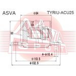 TYRIU-ACU25, ШРУС внутренний задний 20x132.5