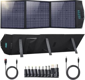 Фото 1/3 Портативная складная солнечная батарея - панель 120 Вт solar power SC008 SC008-V2-BK