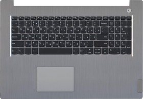 Фото 1/2 Клавиатура (топ-панель) для ноутбука Lenovo Ideapad 3-17 черная с серебристым топкейсом