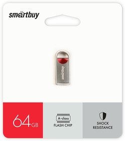 Фото 1/3 USB 2.0 накопитель Smartbuy 064GB MC8 Metal Red (SB064GBMC8)