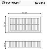 TA-2342, Воздушный фильтр TOTACHI TA-2342 1J0129620 C37153