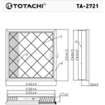 TA-2721, Воздушный фильтр TOTACHI TA-2721 13272717 C 26 106