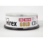UL120054A8B, Диск CD-R Mirex 700 Mb, 24х, Gold, Cake Box (50), (50/300)