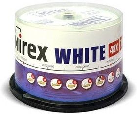 Фото 1/2 UL120037A8B, Диск CD-R Mirex 700 Mb, 48х, Cake Box (50), Thermal Print (50/300)