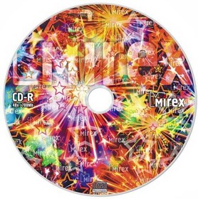 UL120235A8T, Диск CD-R Mirex 700 Mb, 48х, дизайн "Party", Shrink (100), (100/500)
