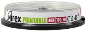 UL120038A8L, Диск CD-R Mirex 700 Mb, 48х, Cake Box (10), Ink Printable (10/300)