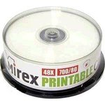 UL120038A8M, Диск CD-R Mirex 700 Mb, 48х, Cake Box (25), Ink Printable (25/300)