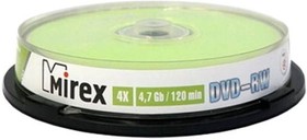 UL130032A4L, Диск DVD-RW Mirex 4.7 Gb, 4x, Cake Box (10), (10/300)