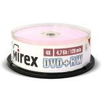 UL130022A4L, Диск DVD+RW Mirex 4.7 Gb, 4x, Cake Box (10), (10/300)