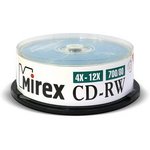 UL121002A8M, Диск CD-RW Mirex 700 Mb, 12х, Cake Box (25), (25/300)