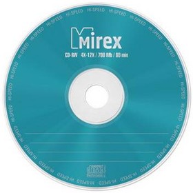 Фото 1/4 UL121002A8C, Диск CD-RW Mirex 700 Mb, 12х, Бум.конверт (1), (1/150)