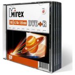 UL130013A1F, Диск DVD+R Mirex 4.7 Gb, 16x, Slim Case (5), (5/200)