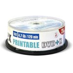 UL130029A1M, Диск DVD+R Mirex 4.7 Gb, 16x, Cake Box (25), Ink Printable (25/300)