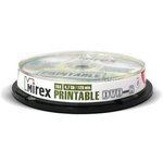 UL130028A1L, Диск DVD-R Mirex 4.7 Gb, 16x, Cake Box (10), Ink Printable (10/300)