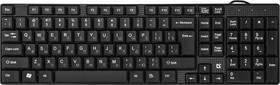 Фото 1/10 45720, Defender Клавиатура проводная Accent SB-720 RU, компактная, мембранная, влагоустойчивая, чёрный, USB.