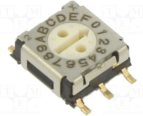 ERD-716-RMZ, Кодирующий переключатель; DEC/BCD; Пол: 16; SMT; Rизол.мин: 100МОм