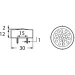 AL-30P, Динамик 3см 0,2Вт 8Ом PC