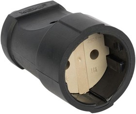 Гнездо штепсельное без заземл. черн. ПВХ 10А 250B EKF ASGO10-30