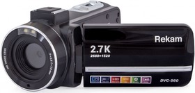 Фото 1/6 Видеокамера Rekam DVC-560 черный IS el 3" 2.7K SDHC Flash/Flash