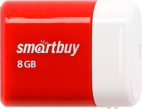 Фото 1/8 USB 2.0 накопитель Smartbuy 8GB LARA Red (SB8GBLara-R)