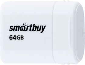 Фото 1/9 USB 2.0 накопитель Smartbuy 64GB LARA White (SB64GBLARA-W)